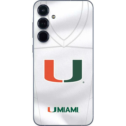 University of Miami White Jersey Galaxy A35 5G Skin